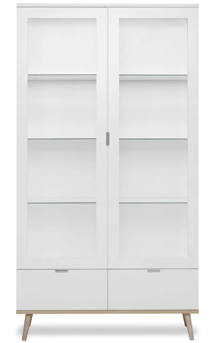 Vitrine GÖTEBORG 100 x 185 cm weiß