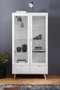 Vitrine GÖTEBORG 100 x 185 cm weiß