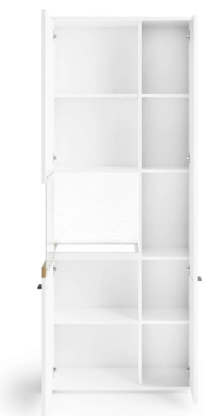 Vitrine LANCASTER 80 x 206 cm Eiche Artisan