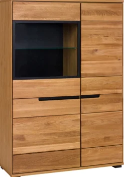 Vitrine LOLA 102 x 148 cm Eiche teilmassiv