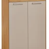 VOSS Schuhkommode LOVENO 86 x 124 cm Eiche Bianco/ Lack taupe