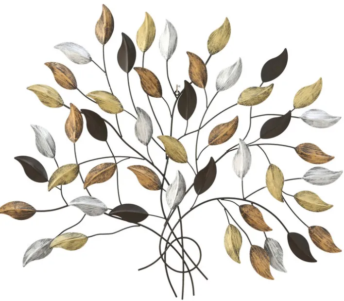 Wanddekoration FAGUSBAUM braun goldfarbig