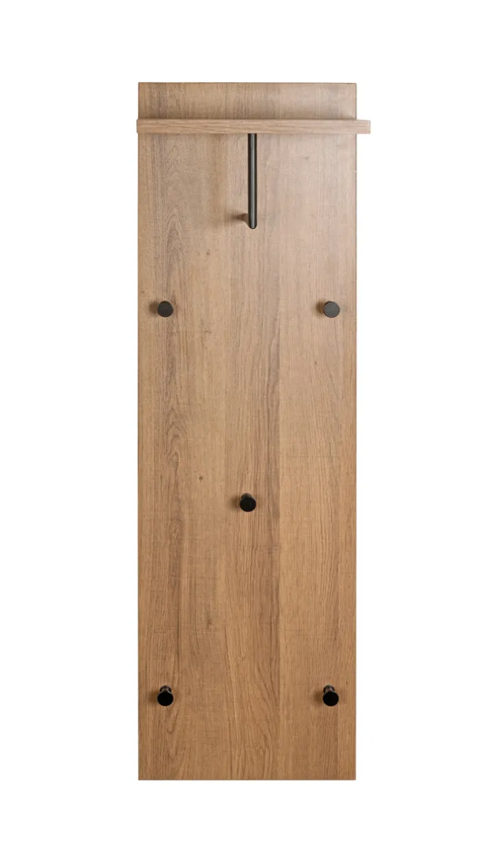 Wandgarderobe 30 x 100 cm braun/schwarz