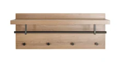 Wandgarderobe 75 x 30 cm braun/schwarz