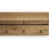 Wandgarderobe 80 x 37 cm Eiche massiv/schwarz