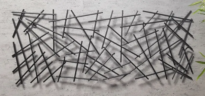 Wandgarderobe 100 x 40 x 5 cm Metall