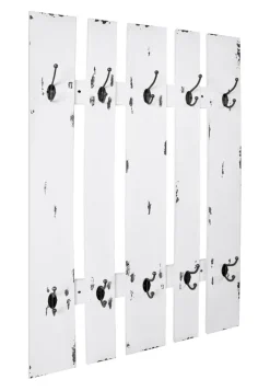 Wandgarderobe MARTA 65 x 100 x 9 cm Holznachbildung weiß