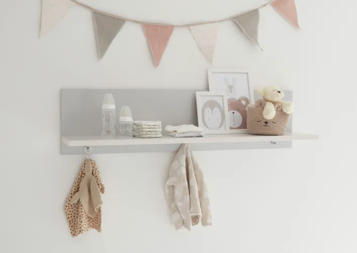 Wandregal FIEN grau/ braun