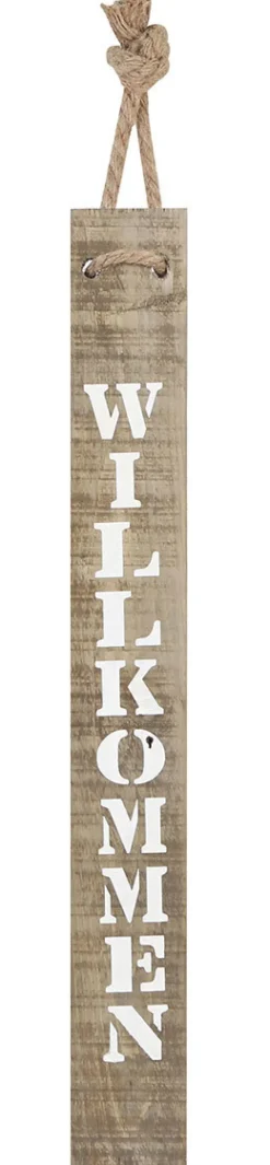 Wandschild WILLKOMMEN 10 x 78 cm