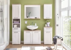 Waschbeckenunterschrank CASA 80 x 66 cm braun/ weiß