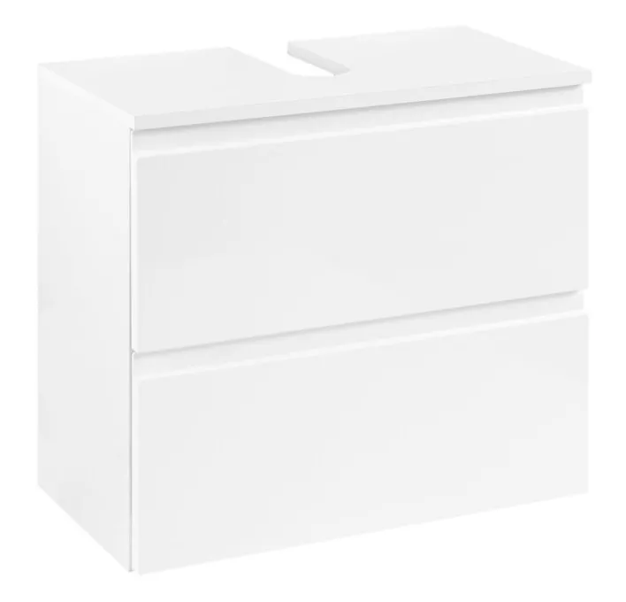 Waschbeckenunterschrank CARDIFF 60 x 53 cm Weiß Hochglanz