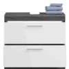 Waschbeckenunterschrank SCOUT 60 x 56 cm grau/ weiß Hochglanz