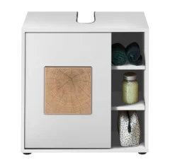 Waschbeckenunterschrank SOLID weiß/ braun