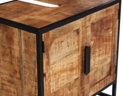 Waschbeckenunterschrank 67 x 62 cm Mangoholz natur/schwarz
