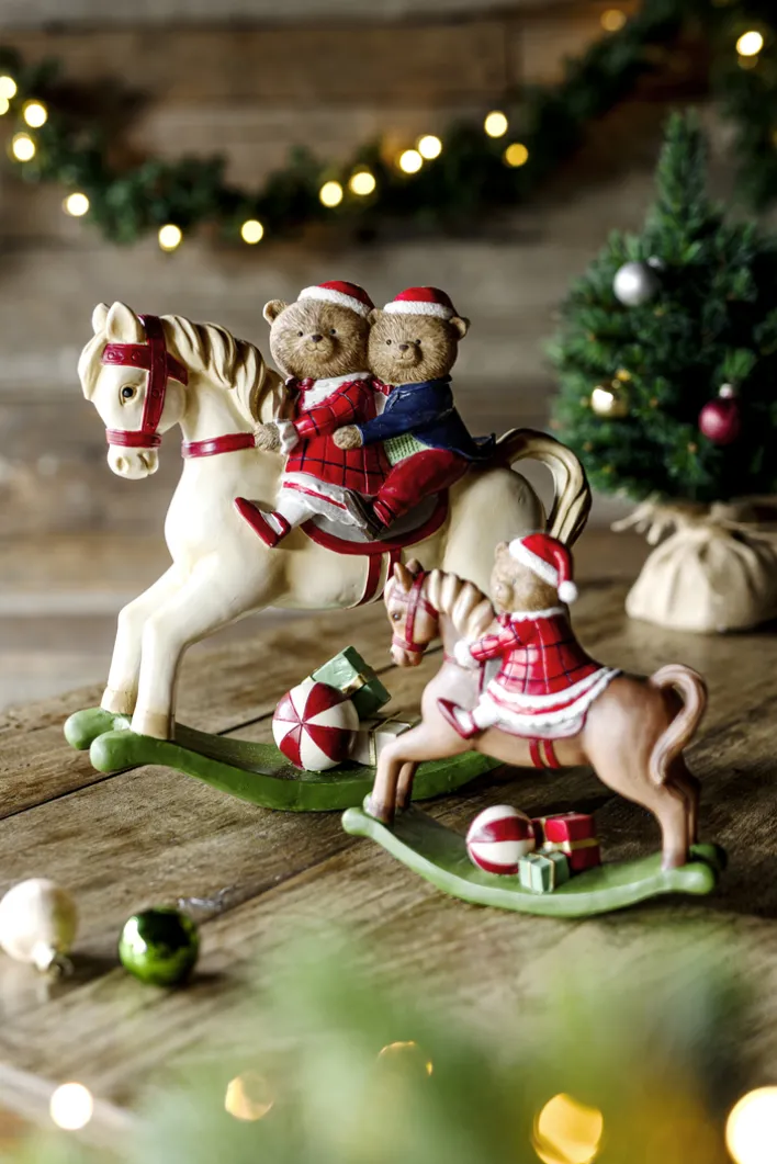 Weihnachten Deko-Objekt Weihnachts-Bär 22x8x20,5cm Braun/Bunt