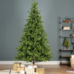 Weihnachtsbaum Kunststoff Metall 240 x 152 x 152 cm Grün/Schwarz