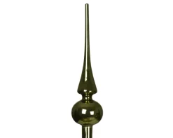 Weihnachtsbaumdekoration Baumspitze Höhe 26cm Grün Glänzend