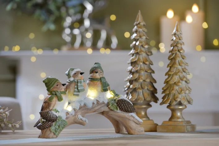 Weihnachtsdeko Tannenbaum CALM & COSY 34 cm goldfarbig