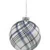 Weihnachtskugel BLACK FOREST Glas Ø 10 cm Grau/Schwarz/Weiß