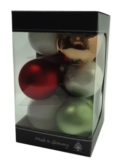 Weihnachtskugel Set 9-tlg. 9 cm mehrfarbig klassisch