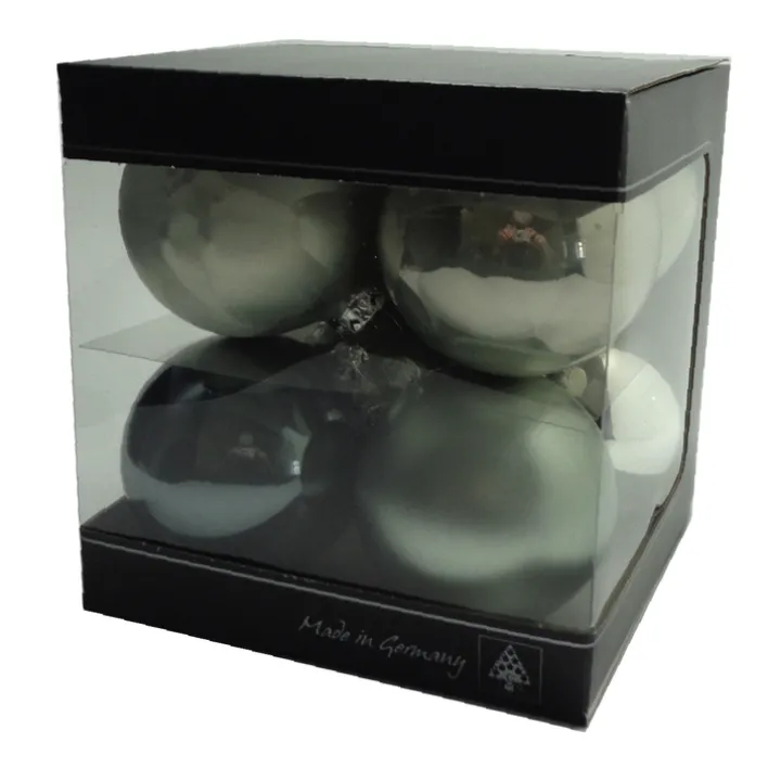 Weihnachtskugel Set 8-tlg. 8 cm mehrfarbig natürlich