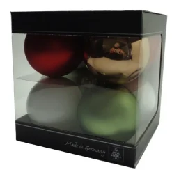 Weihnachtskugel Set 8-tlg. 8 cm mehrfarbig klassisch