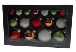 Weihnachtskugel Set 16-tlg. 4, 6, 8 cm mehrfarbig klassisch