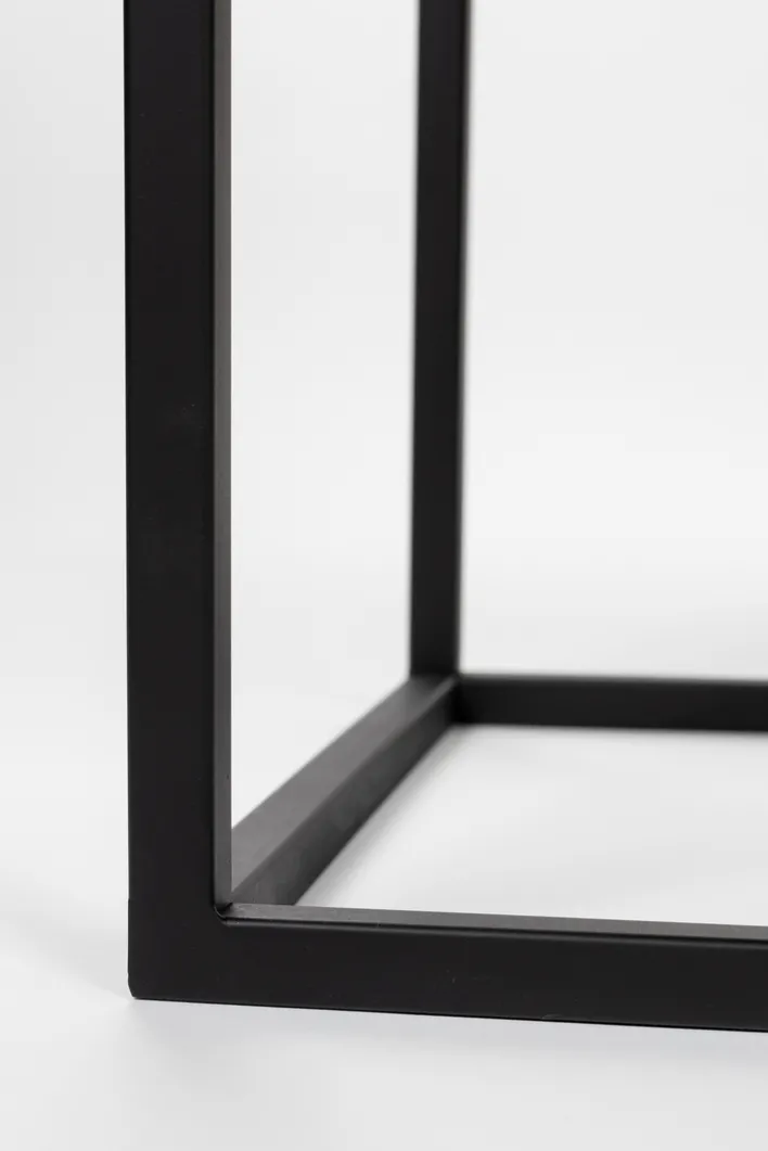 Weinschrank JOANNA 80 x 175 cm Rattangeflecht/schwarz