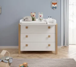 Wickelkommode BEACH Kiefer weiß/ Abs. Birke