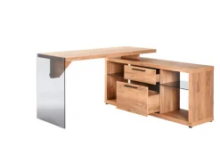 Winkelschreibtisch 142 x 140 x 74 cm Holznachbildung braun