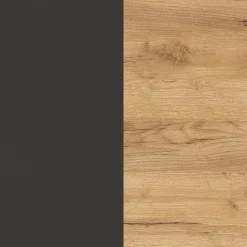 Winkelschreibtisch PODIUM Graphit/ Navarra Eiche