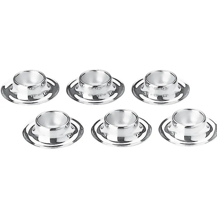 WMF Eierbecher 6er Set silberfarbig