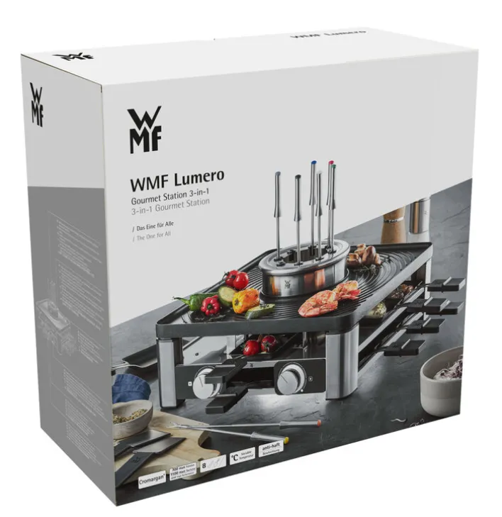 WMF Fondue Raclette Kombi Set LUMERO für 8 Personen 9-teilig