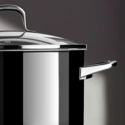 WMF Kochtopf-Set FUSIONTECESSENTIALPRO 7-teilig Metall/Glas Schwarz/Silberfarbig