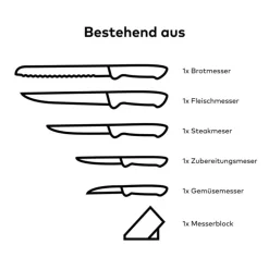 WMF Messerblock Set CLASSIC LINE 7-teilig braun