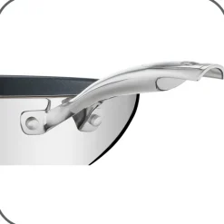 WMF Pfannenset DUETTO Edelstahl 3-tlg. 20/24/28 cm Silberfarbig/Schwarz