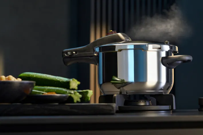 WMF Schnellkochtopf PERFECT 6500 ml silberfarbig