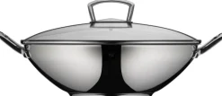 WMF Wok inklusive Glasdeckel 36 cm Edelstahl
