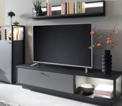 Wohnwand LUXOR II 3-teilig Royla grau/ anthrazit