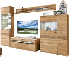 Wohnwand MIRO 311 x 205 x 50 cm in Braun