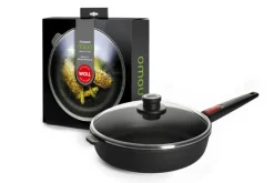 Woll Guss-Hochrandpfanne NOWO TITANIUM mit Deckel 28 cm