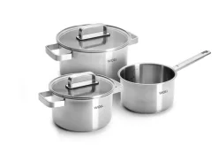 WOLL Topfset STEEL 5-teilig Edelstahl Silberfarbig