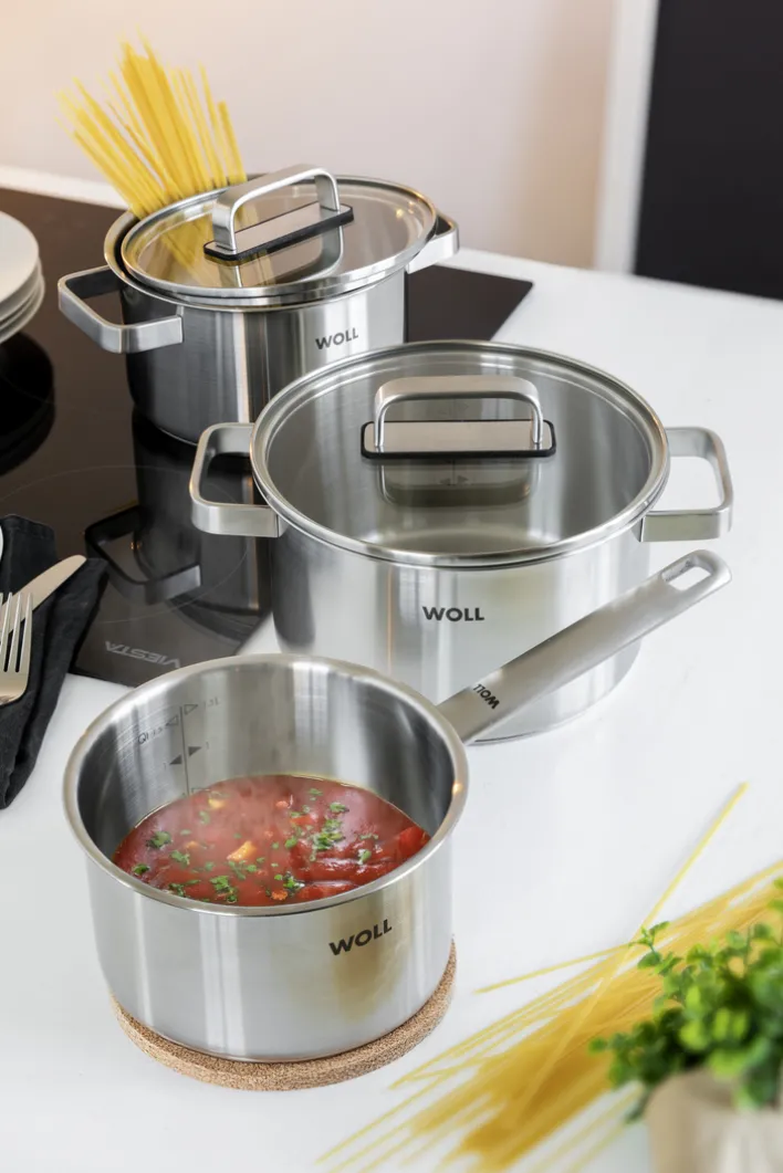 WOLL Topfset STEEL 5-teilig Edelstahl Silberfarbig