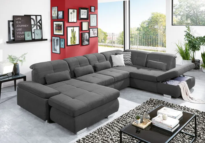 YoungLife Wohnlandschaft RAGUSA II-SF anthrazit