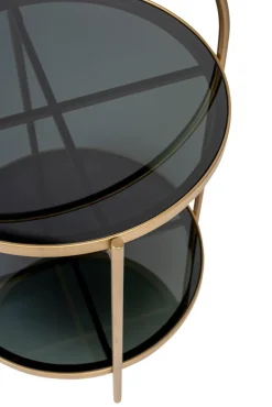 zuiver Beistelltisch EVE goldfarbig/ schwarz