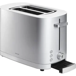 ZWILLING Toaster ENFINIGY kurz silberfarbig mit Brötchenaufsatz